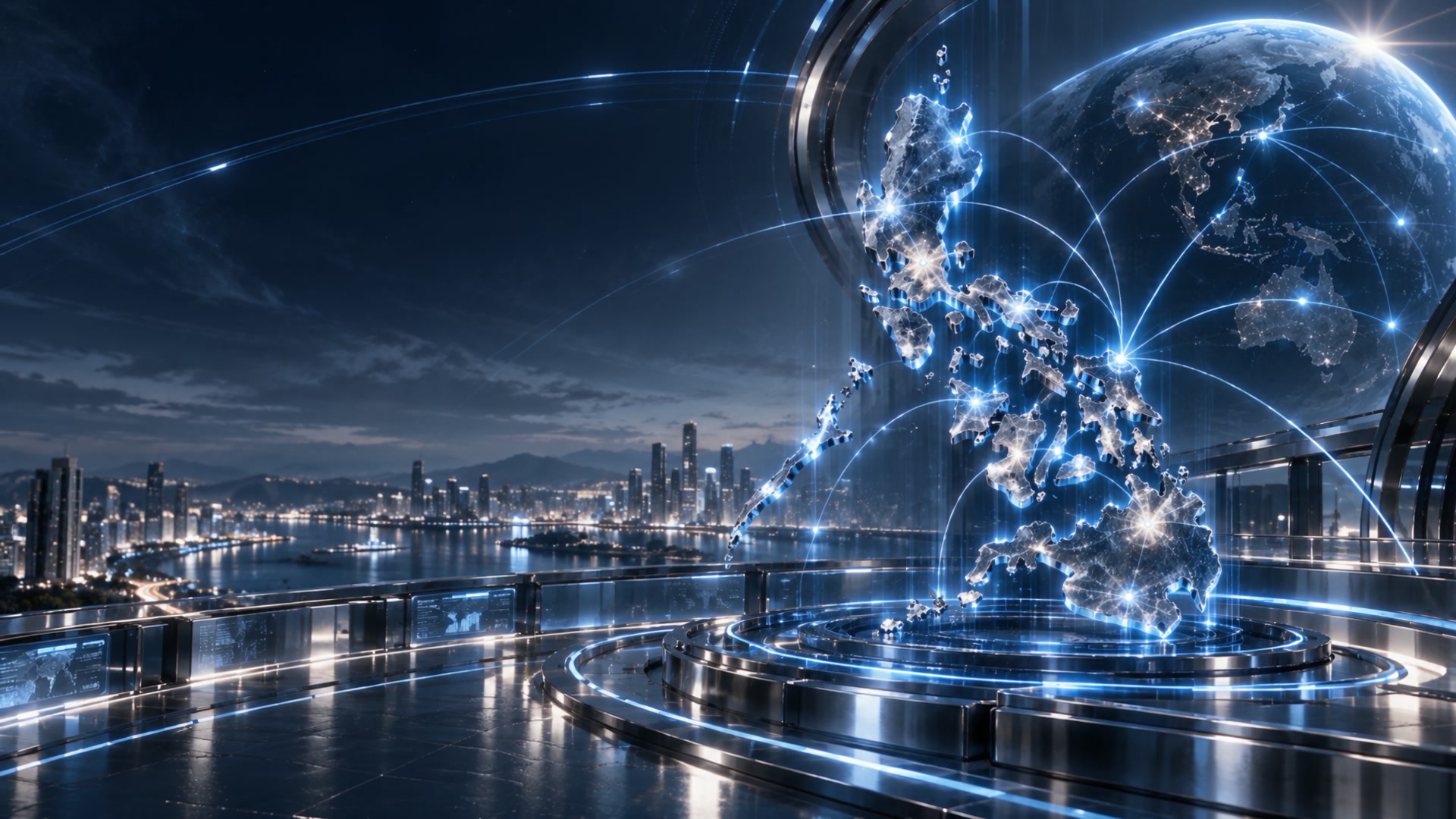 The Philippine archipelago illuminated inside a global network observatory